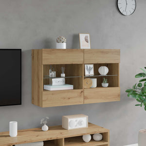 Ντουλάπι Τηλεόρασης Τοίχου Artisan Oak 98,5 x 30 x 60,5 εκ - Pakobazaar