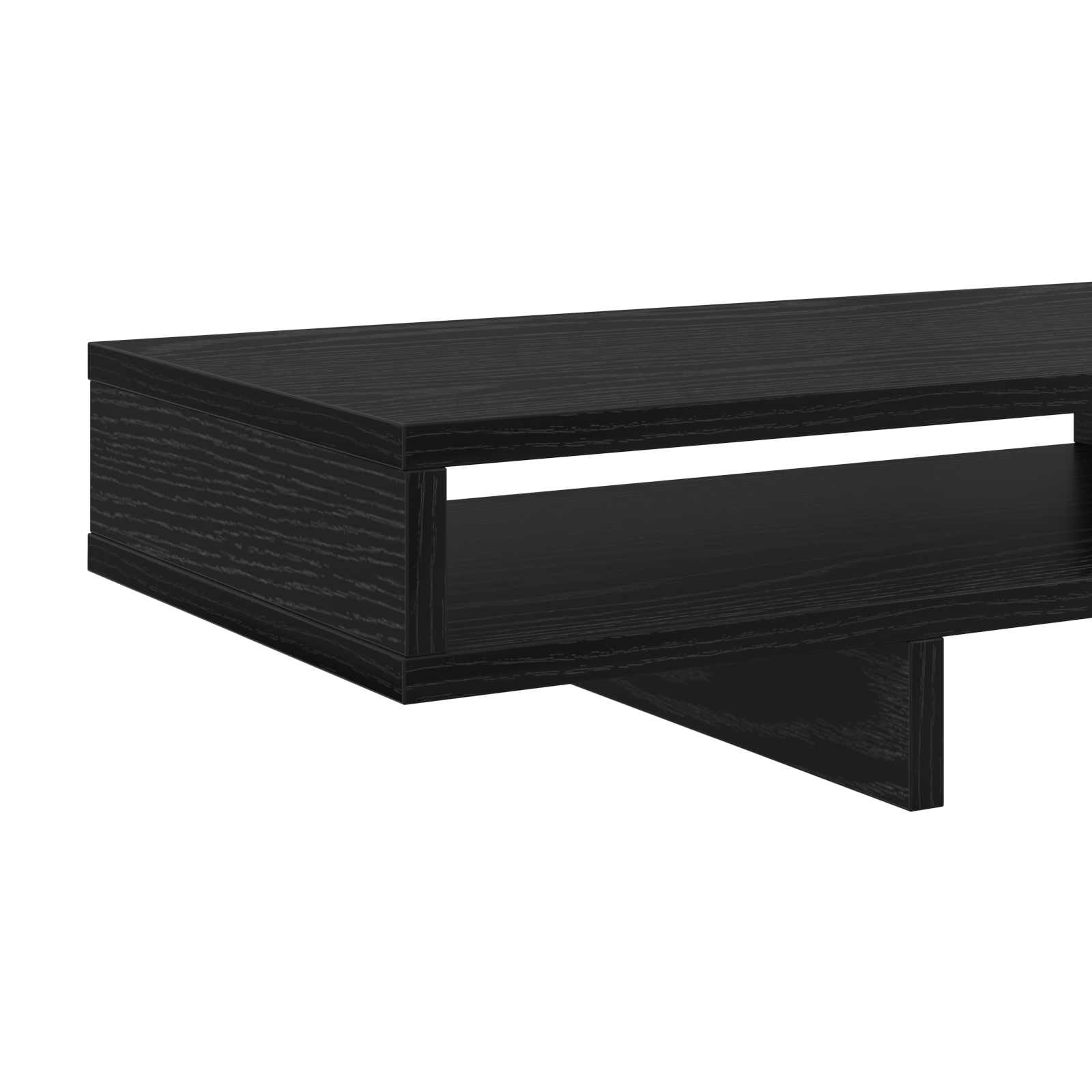 Βάση Μόνιτορ με ράφι Μαύρο 100 x 27 x 15 cm Επεξεργασμένο ξύλο - Pakobazaar