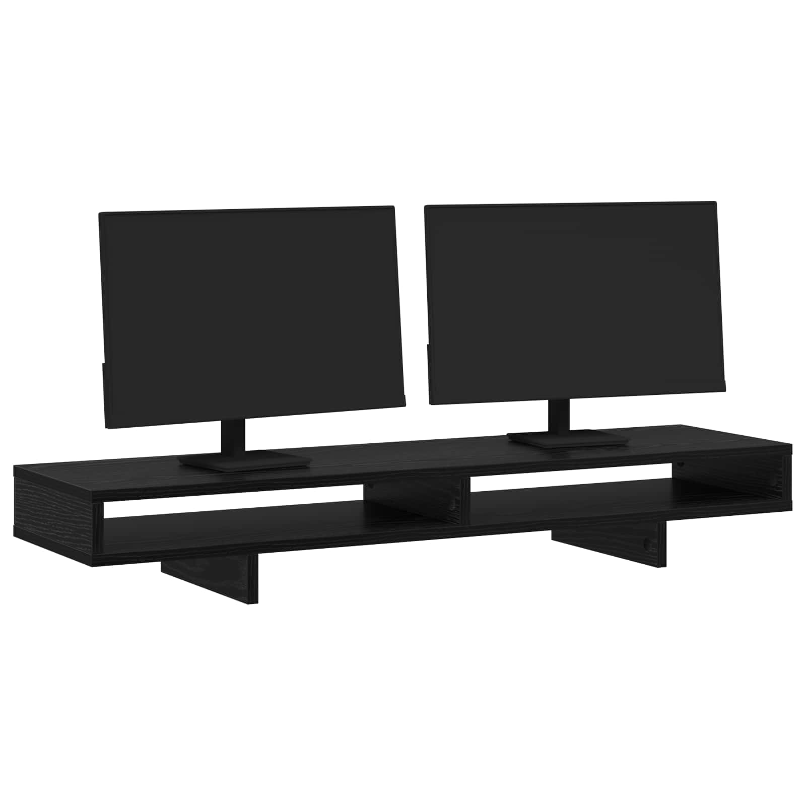 Βάση Μόνιτορ με ράφι Μαύρο 100 x 27 x 15 cm Επεξεργασμένο ξύλο - Pakobazaar