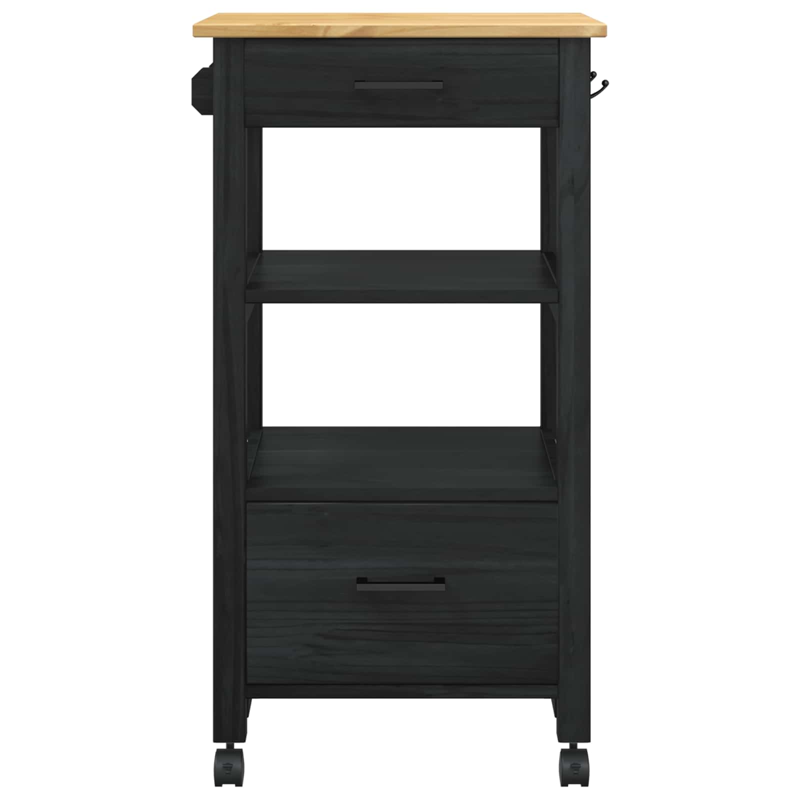 Καρότσι Κουζίνας MONZA Μαύρο 48 x 40 x 88,5 εκ. - Pakobazaar