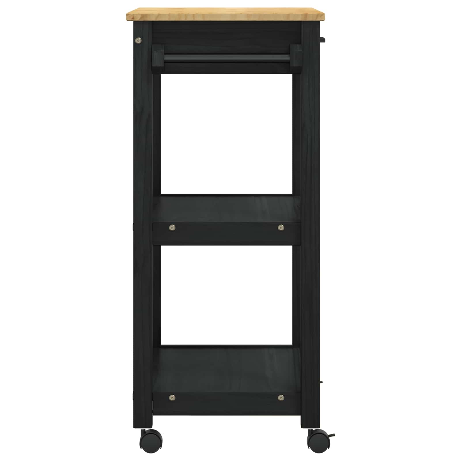 Καρότσι Κουζίνας MONZA Μαύρο 60 x 40 x 88,5 εκ - Pakobazaar