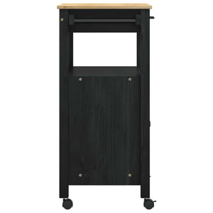 Καρότσι Κουζίνας MONZA Μαύρο 60 x 40 x 88,5 εκ - Pakobazaar