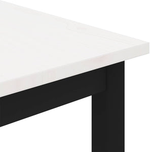 Τραπεζάκι σαλονιού Λευκό 60 x 60 x 36 cm Στερεά ξυλεία πεύκου - Pakobazaar