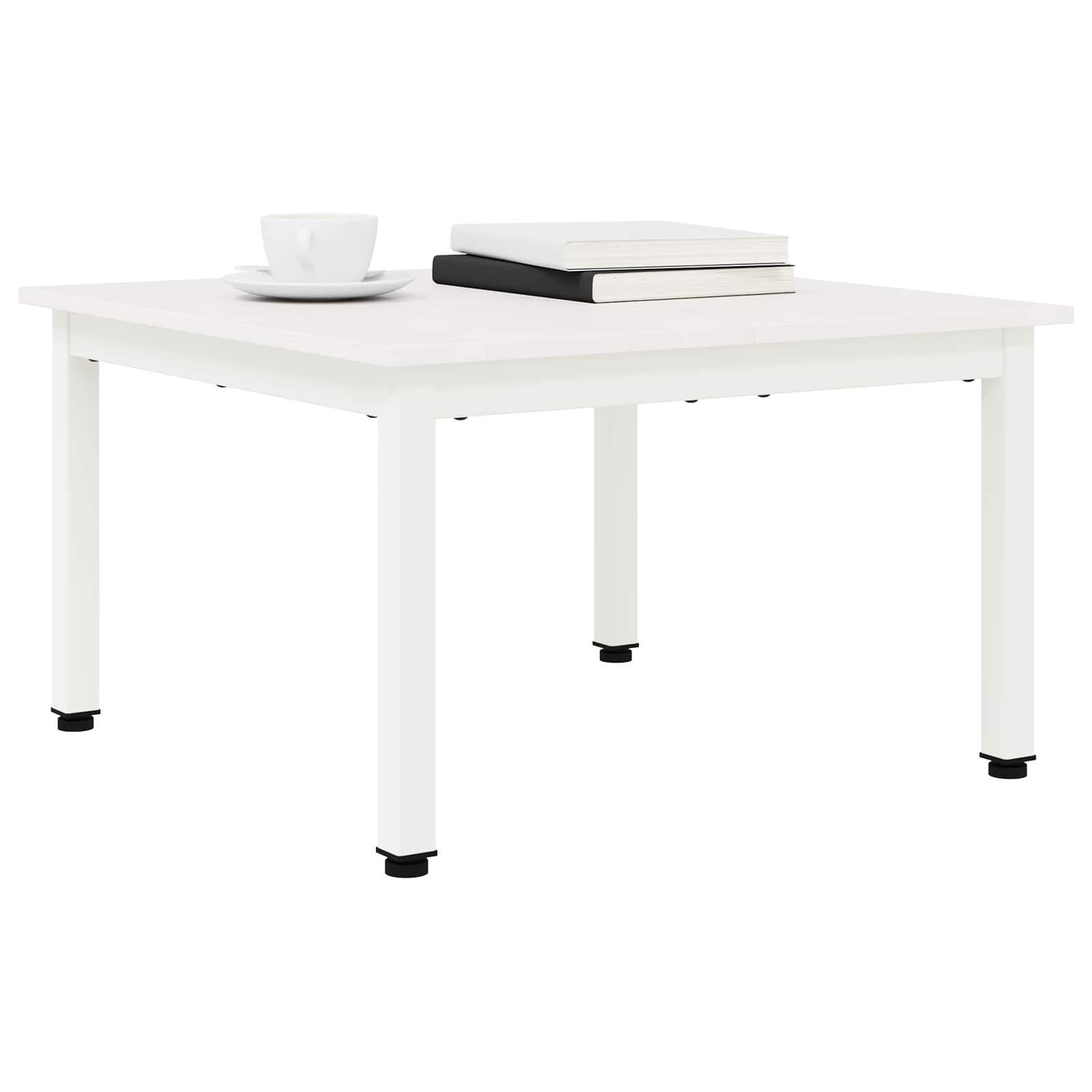 Τραπεζάκι σαλονιού Λευκό 60 x 60 x 36 cm Στερεά ξυλεία πεύκου