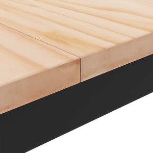 Τραπεζάκι σαλονιού Φυσικό 80 x 80 x 45 cm Στερεά ξυλεία πεύκου