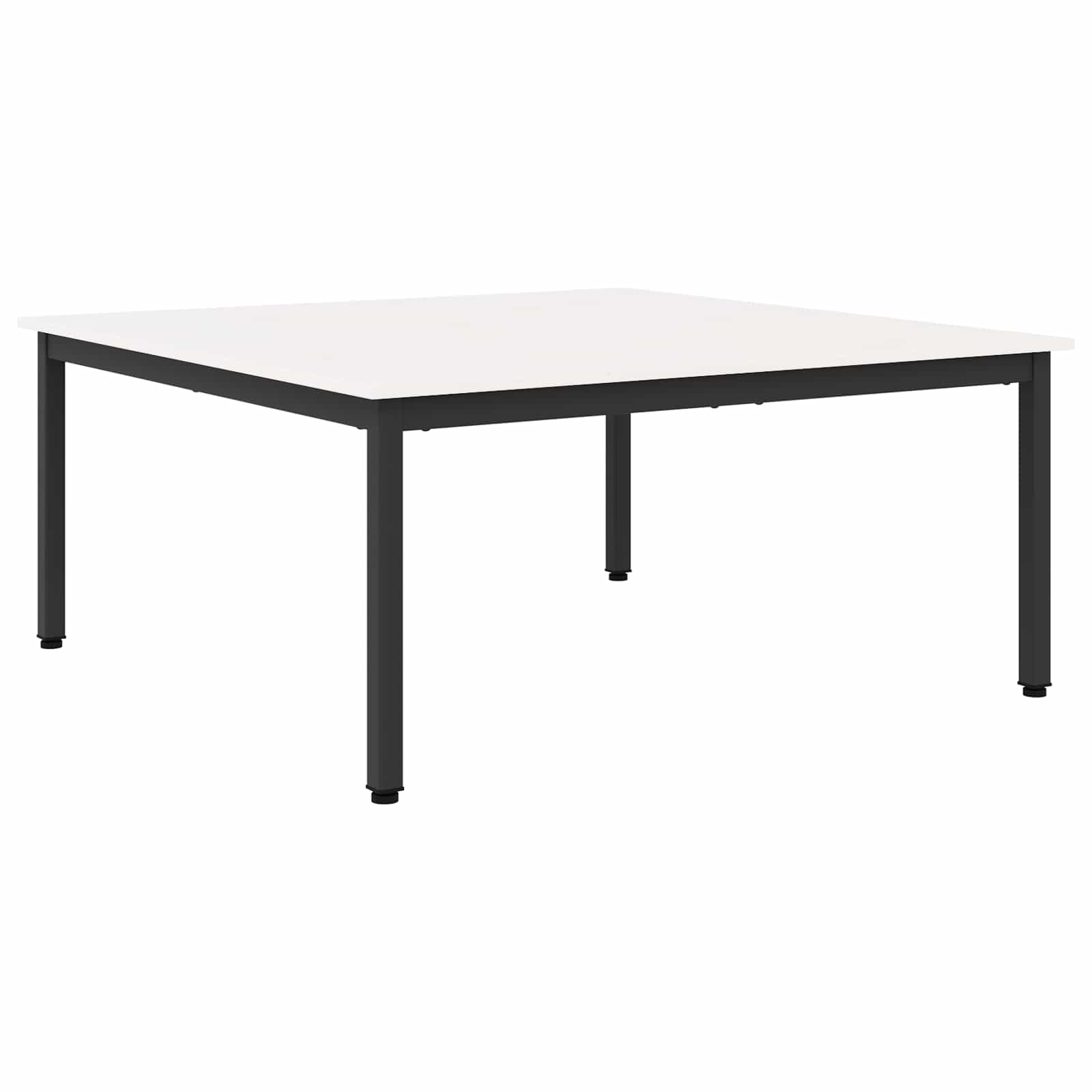 Τραπεζάκι σαλονιού Λευκό 100 x 100 x 45 cm Στερεά ξυλεία πεύκου