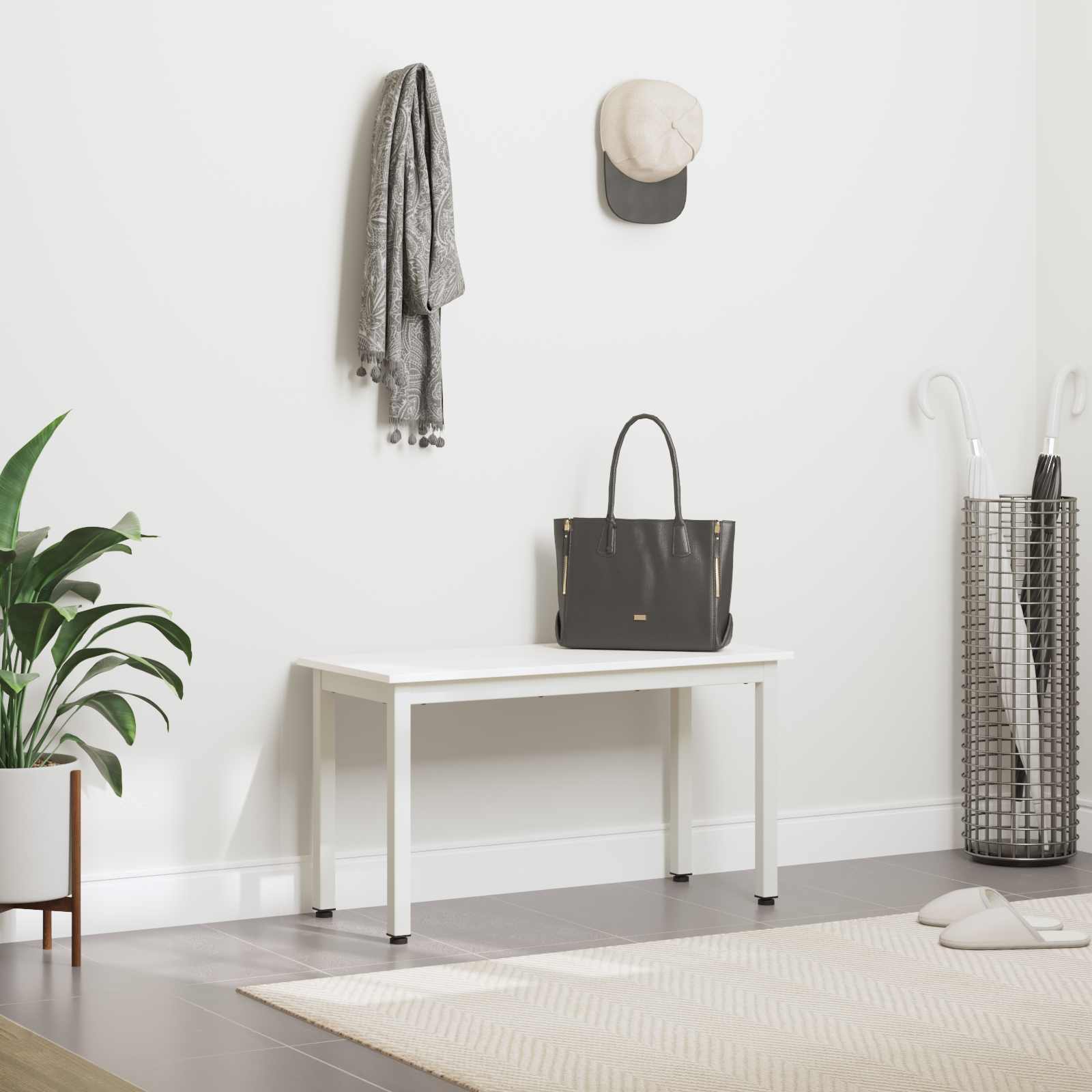 παγκάκι Λευκό 80 x 35 x 45 cm Στερεά ξυλεία πεύκου