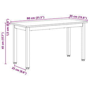 παγκάκι Λευκό 80 x 35 x 45 cm Στερεά ξυλεία πεύκου - Pakobazaar