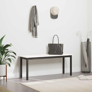 παγκάκι Λευκό 110 x 35 x 45 cm Στερεά ξυλεία πεύκου - Pakobazaar