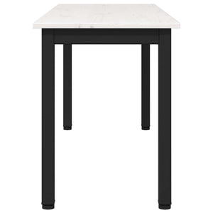 παγκάκι Λευκό 110 x 35 x 45 cm Στερεά ξυλεία πεύκου - Pakobazaar