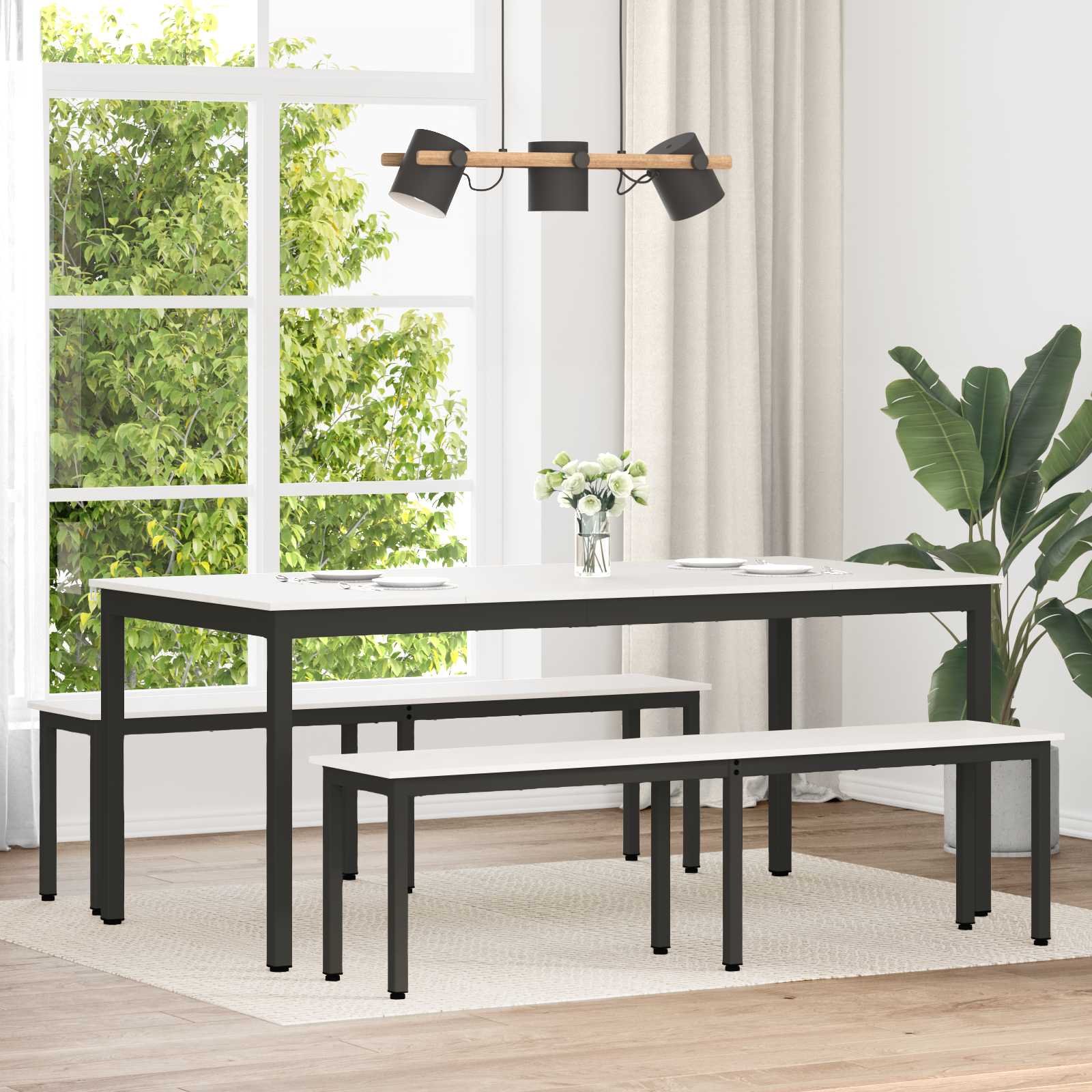 παγκάκι Λευκό 160 x 35 x 45 cm Στερεά ξυλεία πεύκου