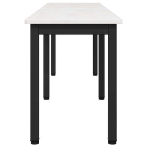 παγκάκι Λευκό 160 x 35 x 45 cm Στερεά ξυλεία πεύκου - Pakobazaar
