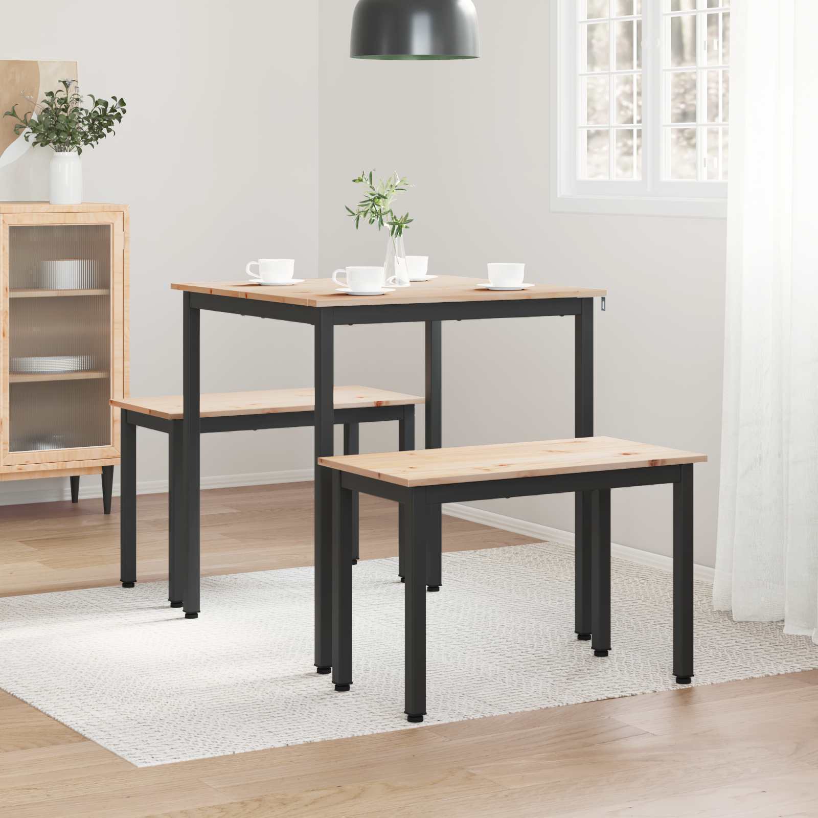 Τραπεζαρία Φυσικό 70 x 70 x 75 cm Στερεά ξυλεία πεύκου