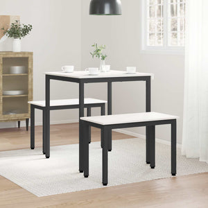 Τραπεζαρία Λευκό 70 x 70 x 75 cm Στερεά ξυλεία πεύκου - Pakobazaar