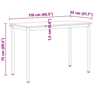 Τραπεζαρία Φυσικό 110 x 55 x 75 cm Στερεά ξυλεία πεύκου - Pakobazaar