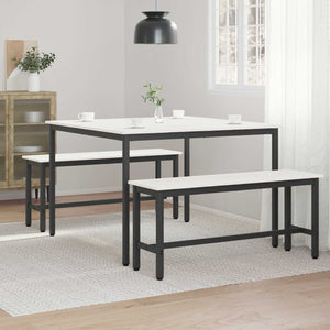 Τραπεζαρία Λευκό 110 x 110 x 75 cm Στερεά ξυλεία πεύκου - Pakobazaar