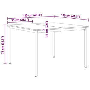 Τραπεζαρία Λευκό 110 x 110 x 75 cm Στερεά ξυλεία πεύκου - Pakobazaar