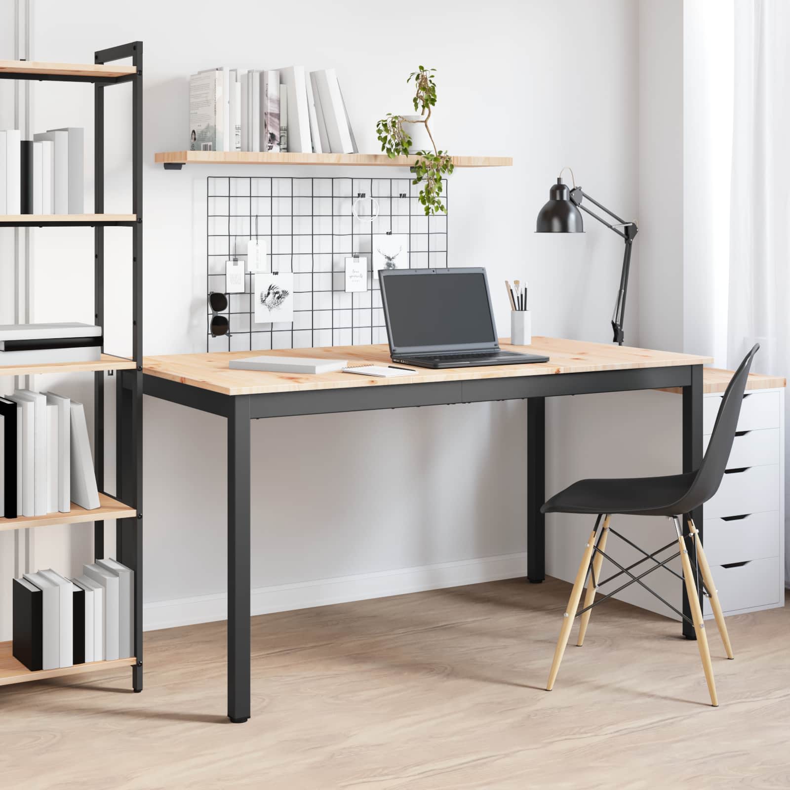 Τραπεζαρία Φυσικό 140 x 80 x 75 cm Στερεά ξυλεία πεύκου - Pakobazaar