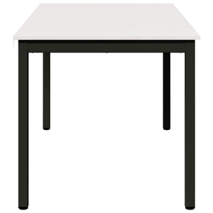 Τραπεζαρία Λευκό 140 x 80 x 75 cm Στερεά ξυλεία πεύκου - Pakobazaar