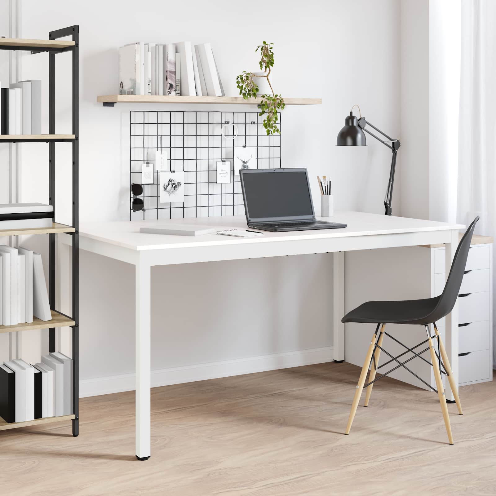 Τραπεζαρία Λευκό 150 x 90 x 75 cm Στερεά ξυλεία πεύκου - Pakobazaar