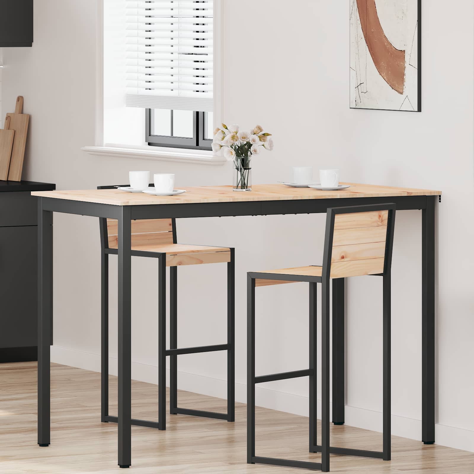 Τραπέζι μπαρ Φυσικό 150 x 80 x 105 εκ. Στερεά ξυλεία πεύκου
