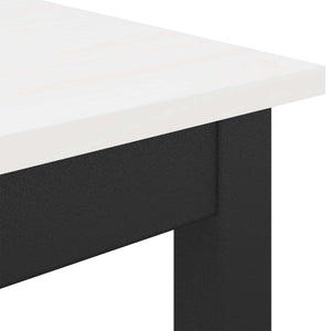 Τραπέζι μπαρ Λευκό 150 x 80 x 105 εκ. Στερεά ξυλεία πεύκου - Pakobazaar