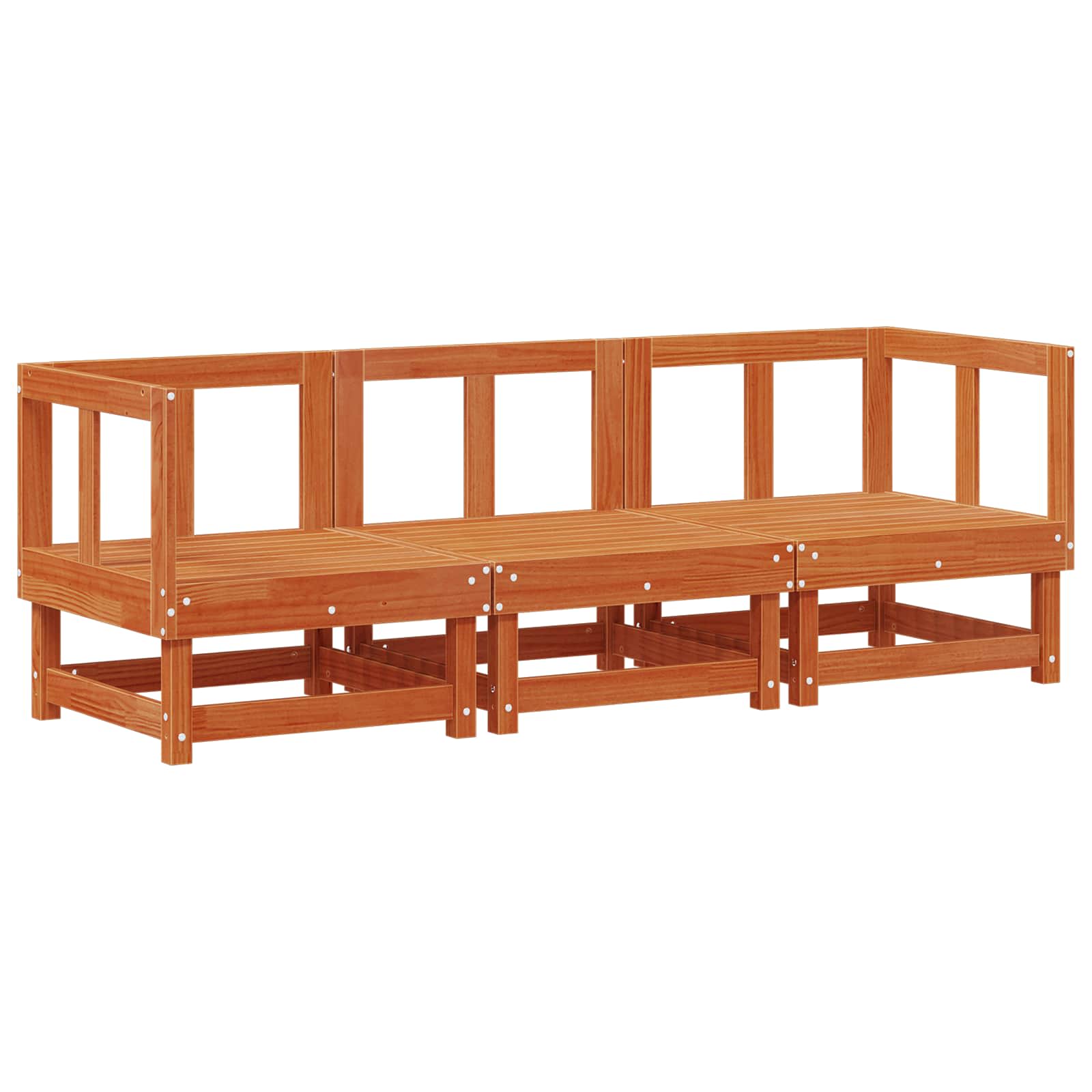 Ενοποιημένες καναπέδες Κερωμένο Καφέ 183 x 61 x 62 εκ Στερεό πεύκο - Pakobazaar