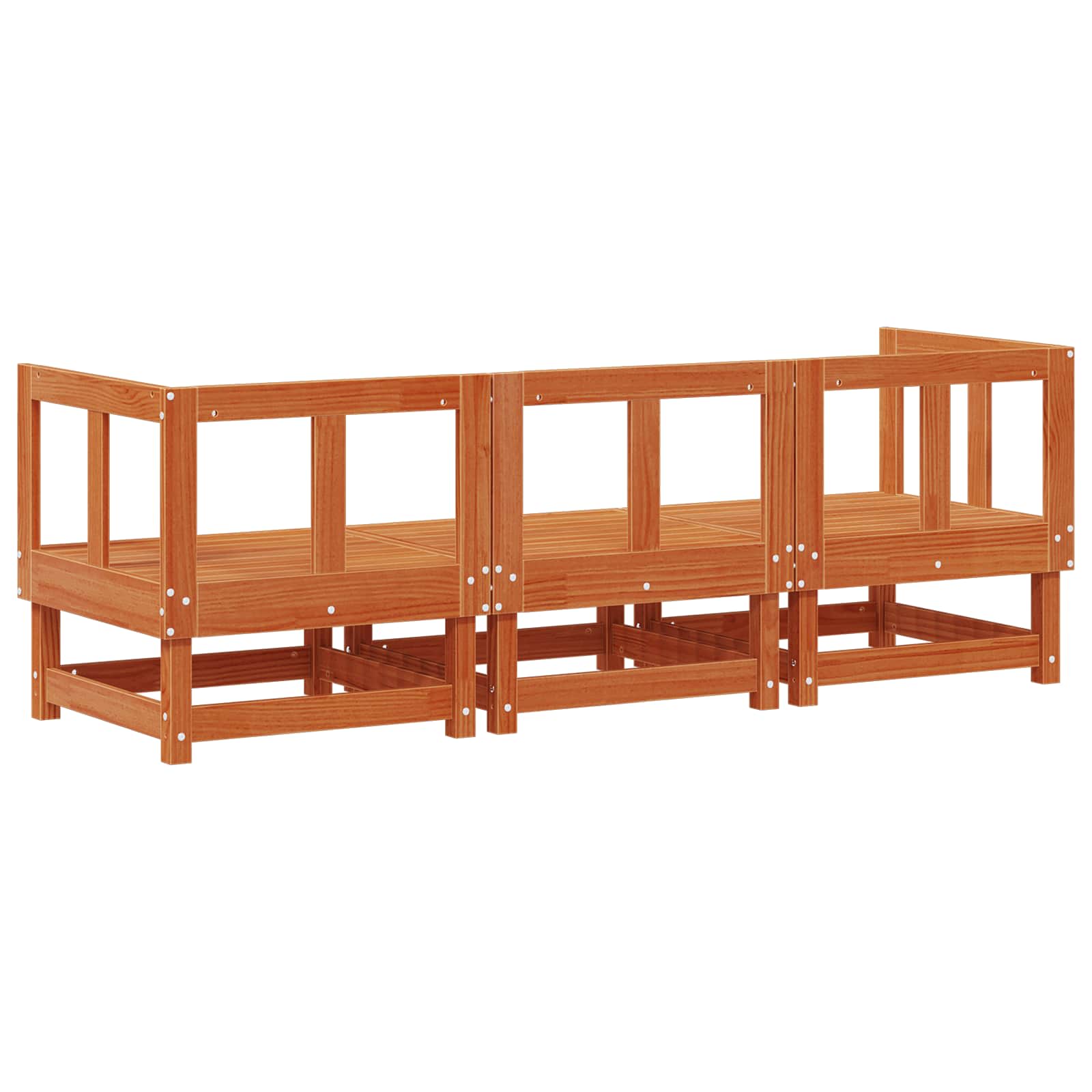 Ενοποιημένες καναπέδες Κερωμένο Καφέ 183 x 61 x 62 εκ Στερεό πεύκο - Pakobazaar
