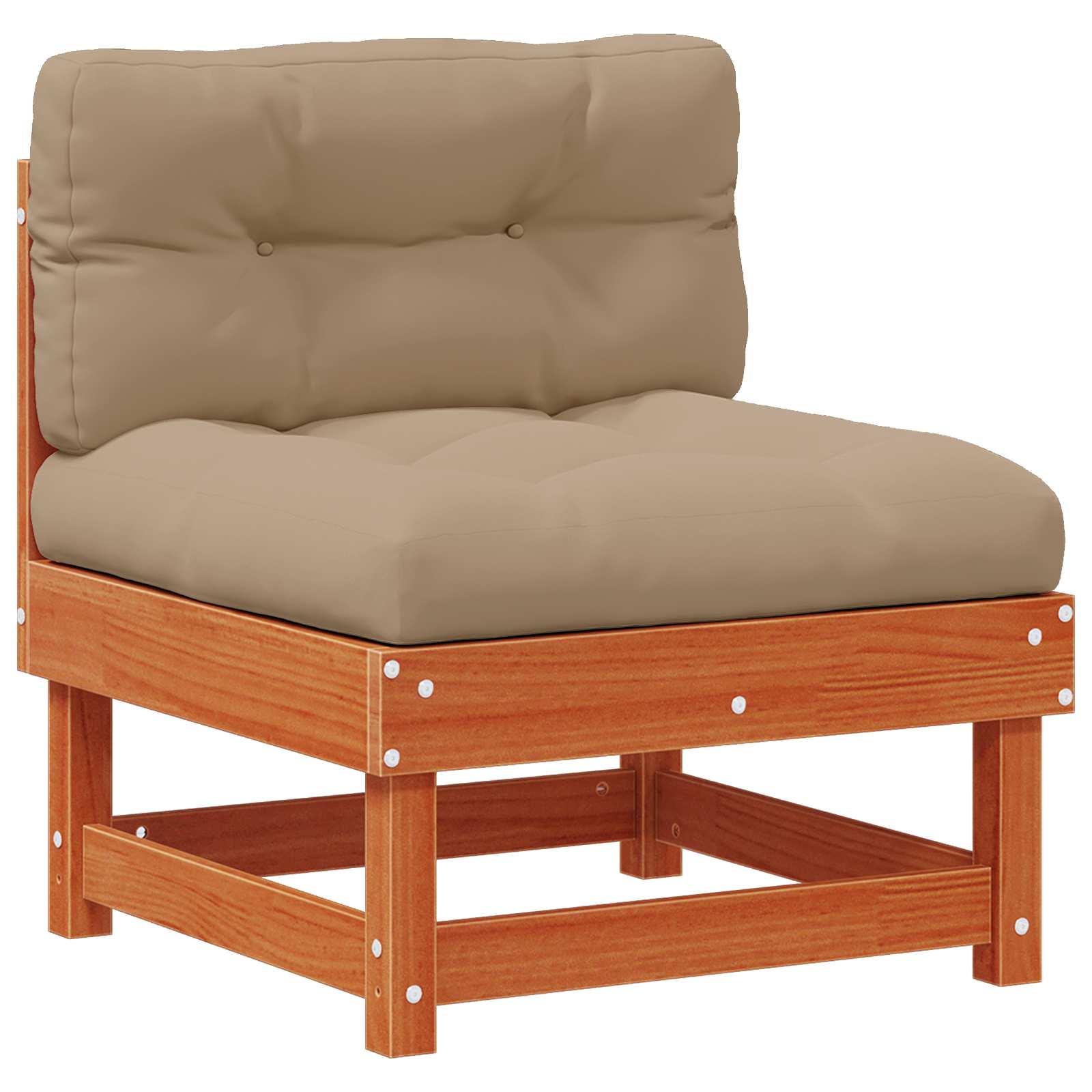 Καναπές Κήπου μεσαίου μεγέθους Στερεό πεύκο Κερωμένο Καφέ - Pakobazaar