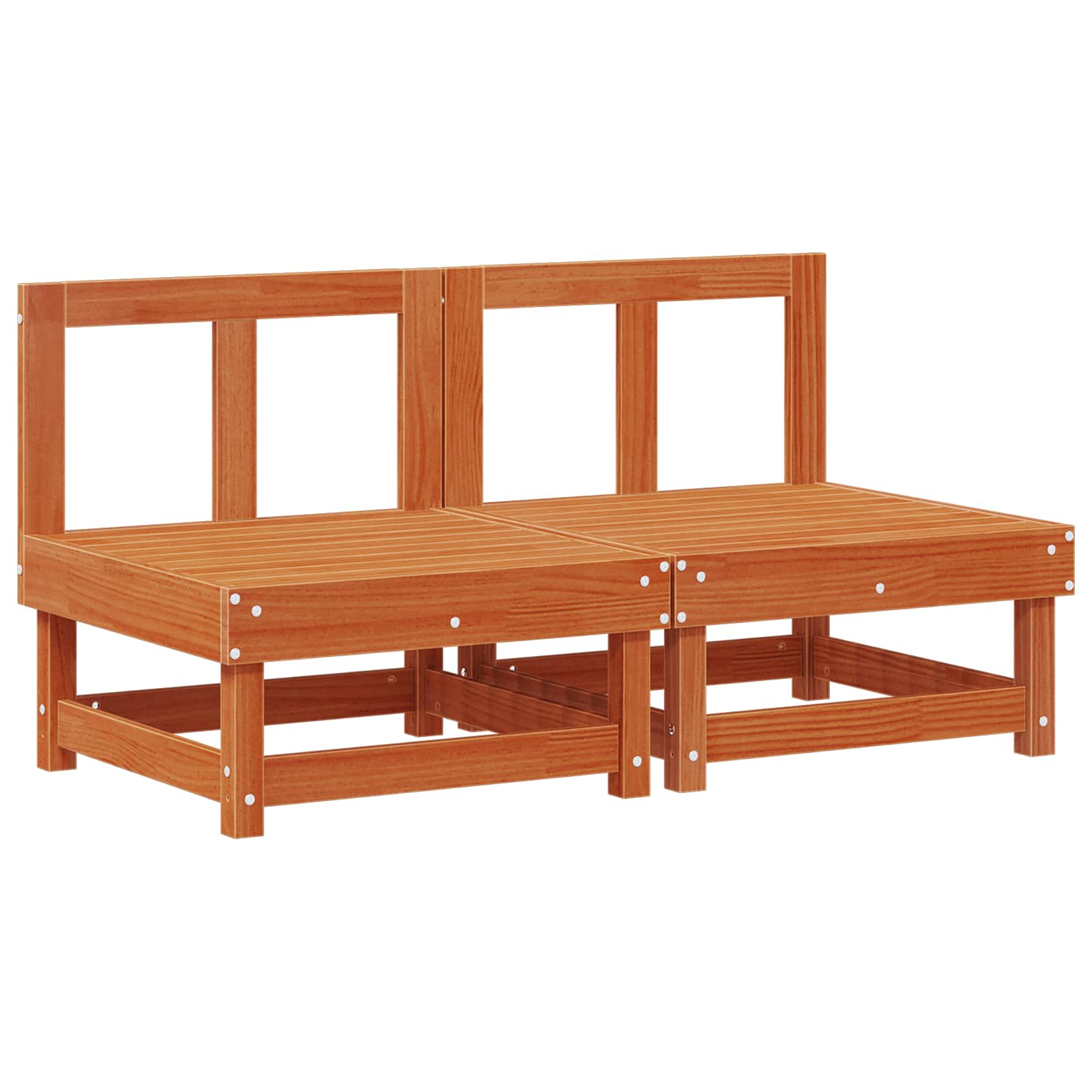 Καναπές Κήπου μεσαίου μεγέθους Στερεό πεύκο Κερωμένο Καφέ - Pakobazaar