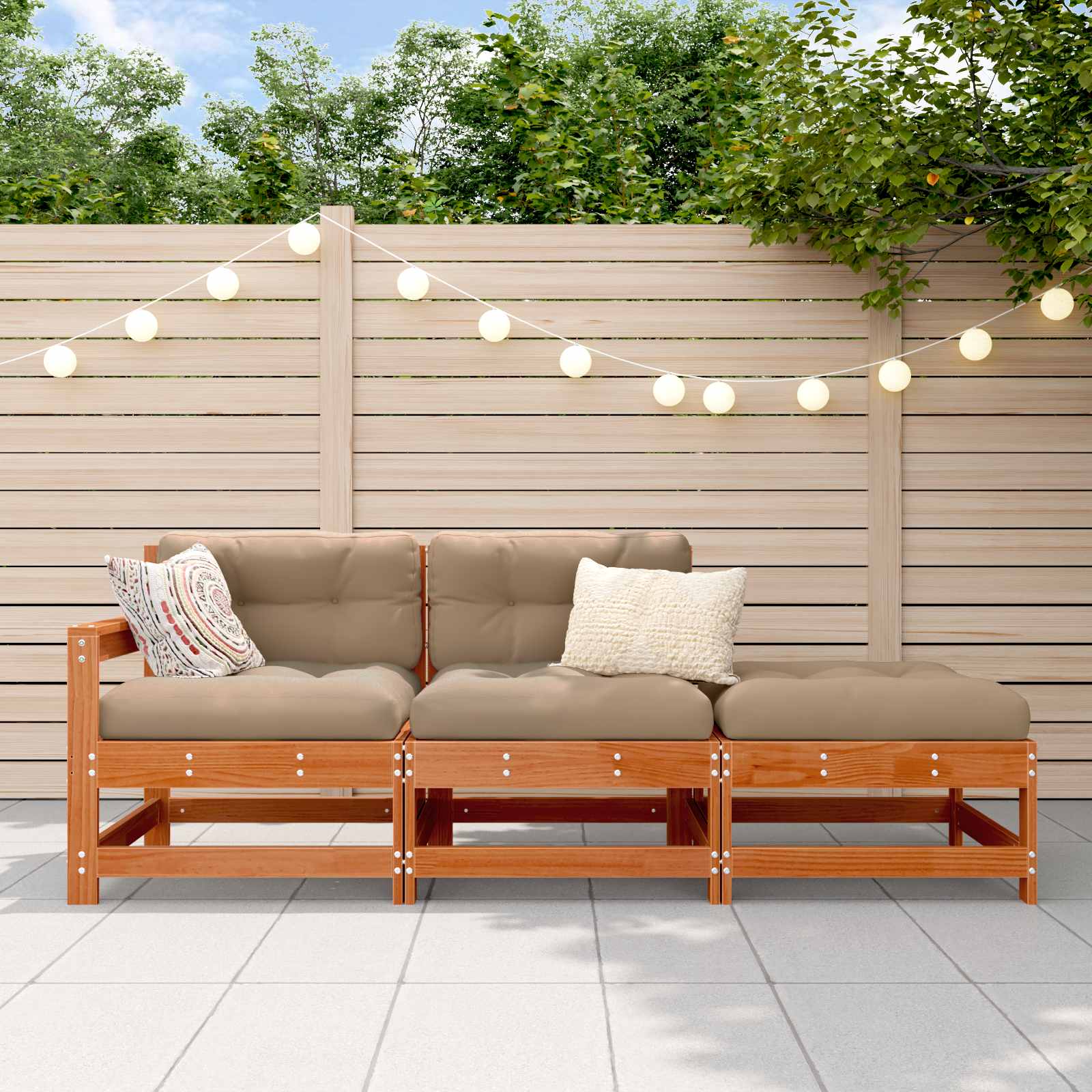 Ενοποιημένες καναπέδες Κερωμένο Καφέ 190 x 62 x 70,5 εκ - Pakobazaar