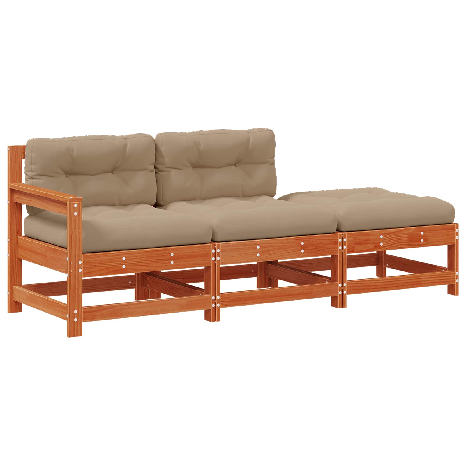 Ενοποιημένες καναπέδες Κερωμένο Καφέ 190 x 62 x 70,5 εκ - Pakobazaar
