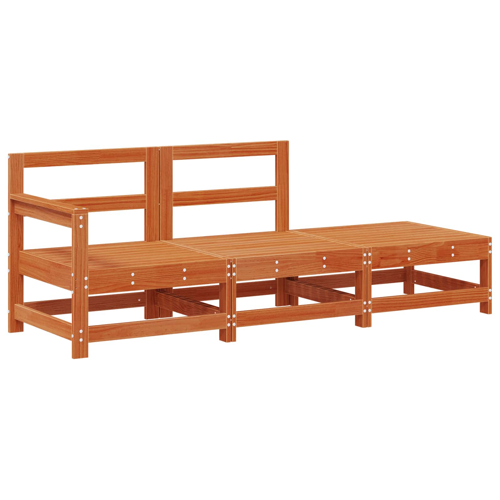 Ενοποιημένες καναπέδες Κερωμένο Καφέ 190 x 62 x 70,5 εκ - Pakobazaar