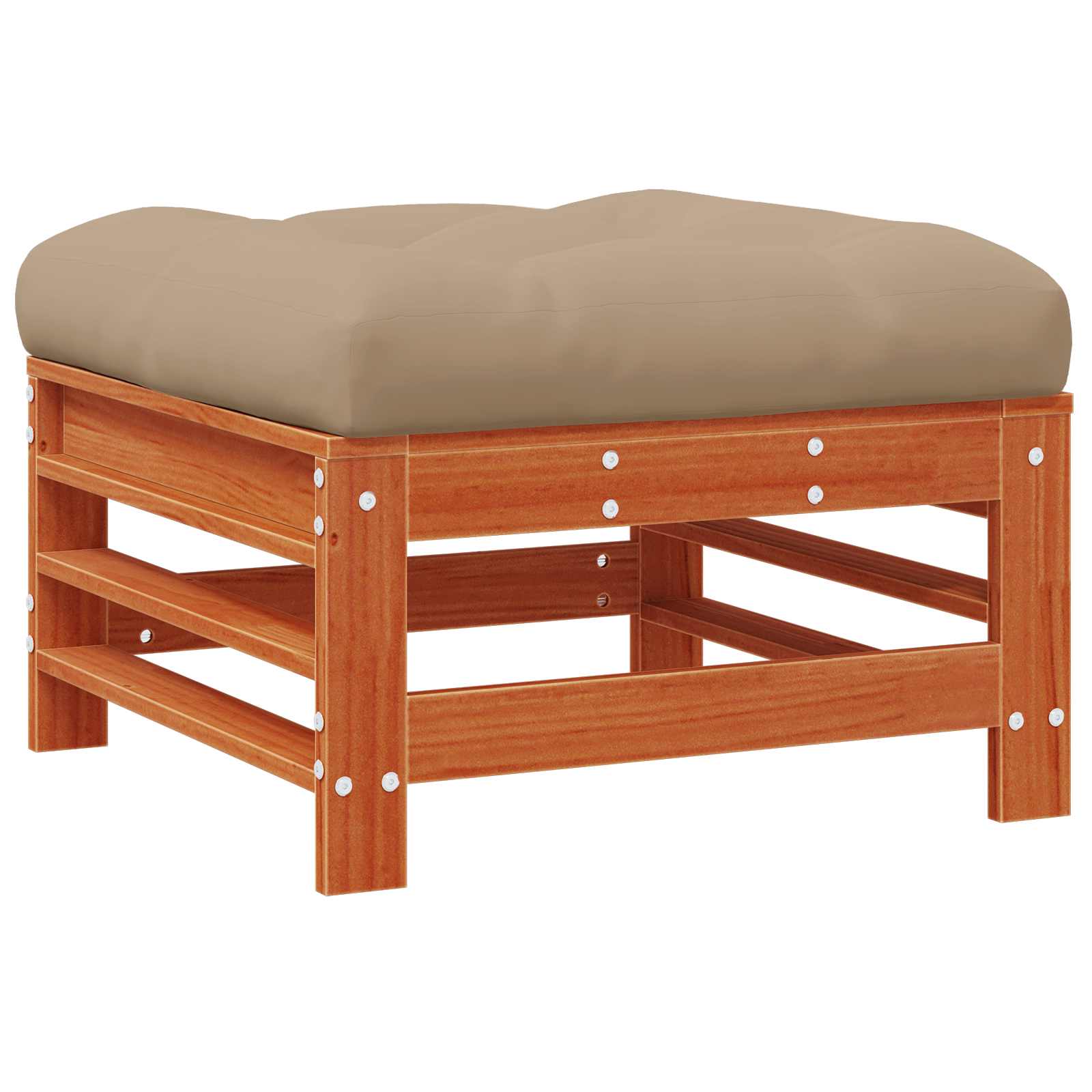 Υποπόδιο κήπου Στερεό πεύκο Κερωμένο Καφέ - Pakobazaar