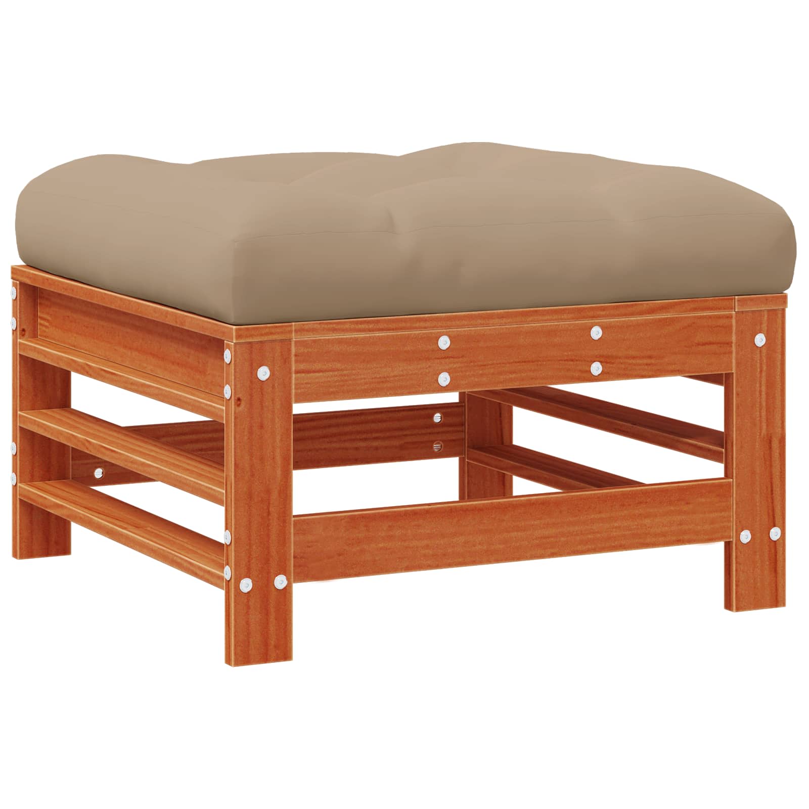 Υποπόδιο κήπου Στερεό πεύκο Κερωμένο Καφέ - Pakobazaar