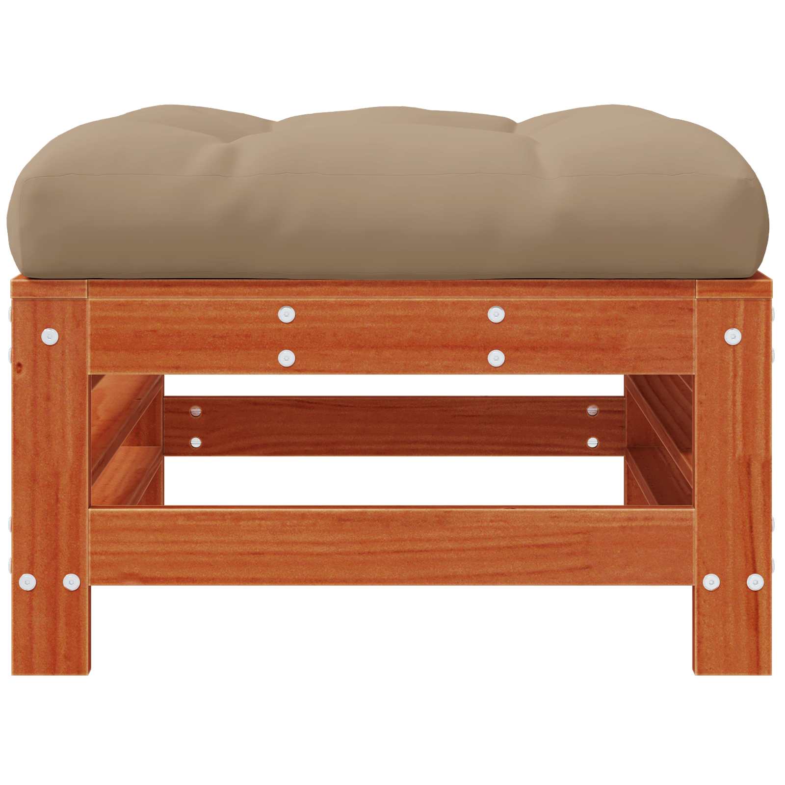 Υποπόδιο κήπου Στερεό πεύκο Κερωμένο Καφέ - Pakobazaar