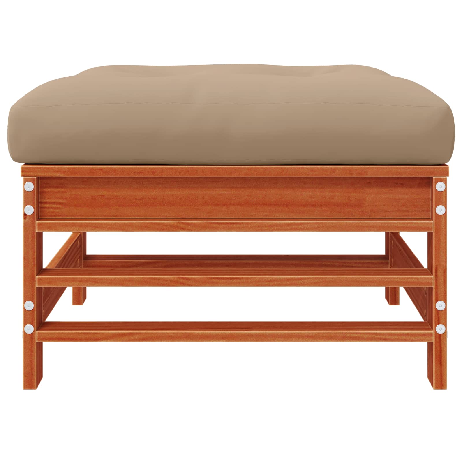 Υποπόδιο κήπου Στερεό πεύκο Κερωμένο Καφέ - Pakobazaar