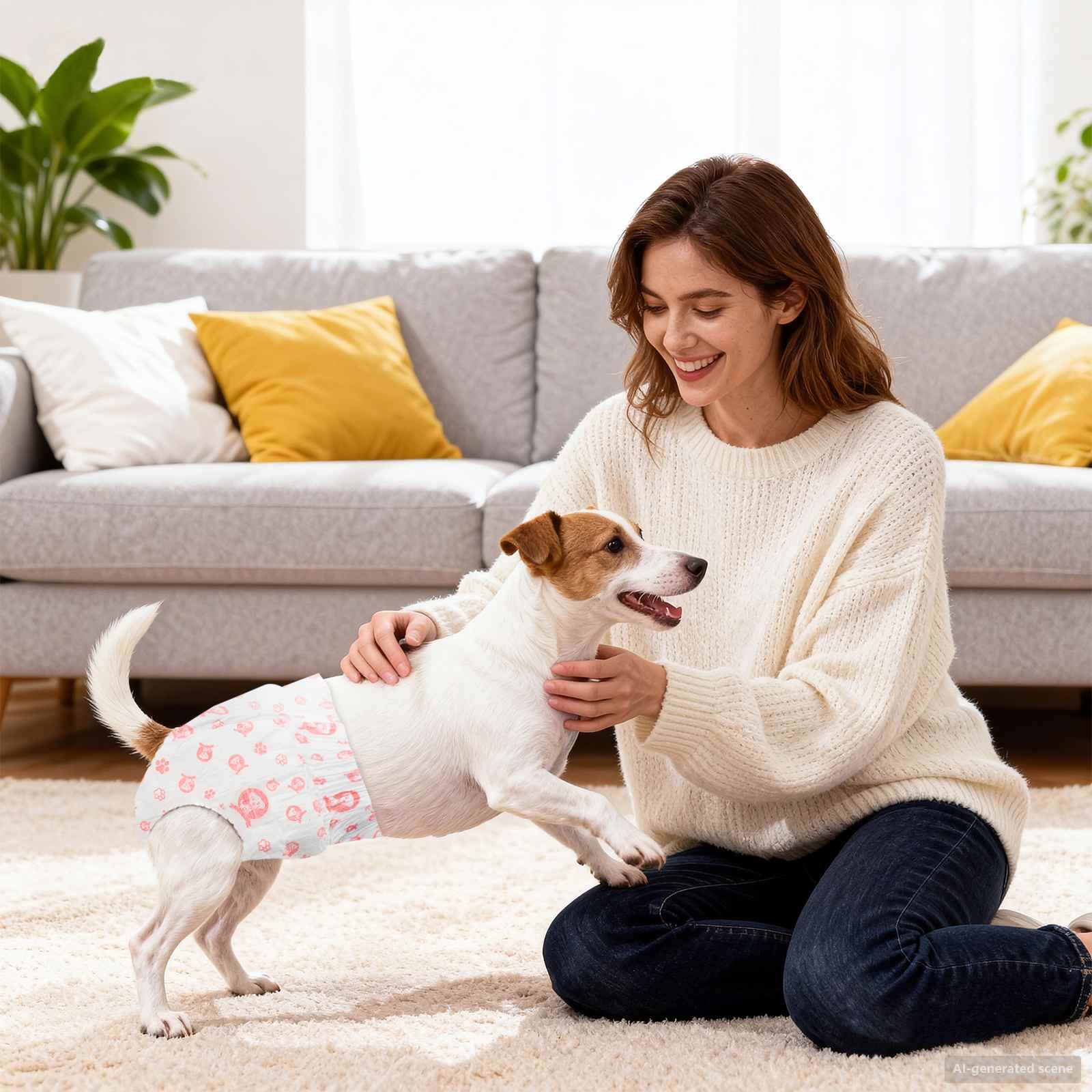 Μίας χρήσης πάνα σκύλου θηλυκή 50 pcs Λευκός XS - Pakobazaar