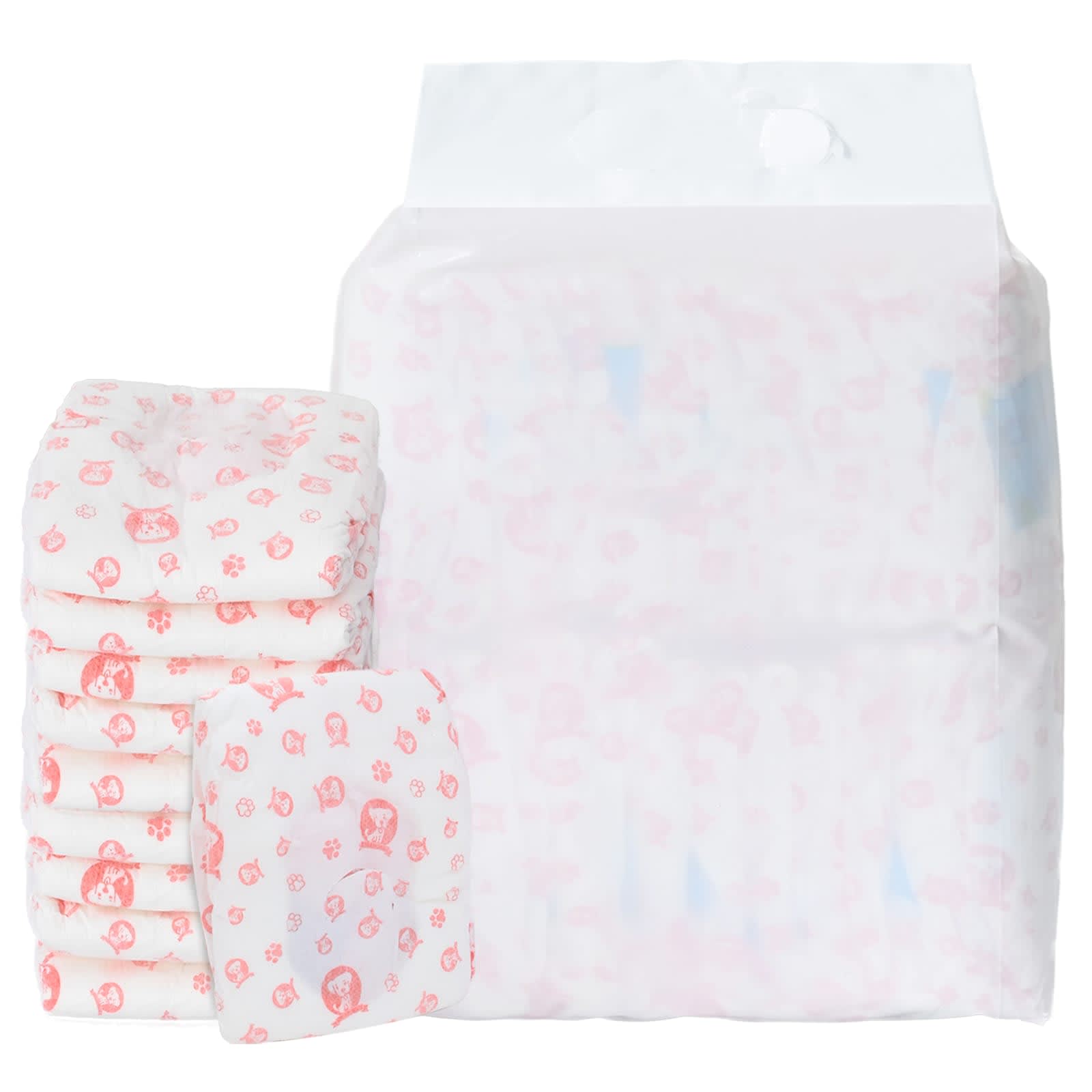 Μίας χρήσης πάνα σκύλου θηλυκή 50 pcs Λευκός M - Pakobazaar