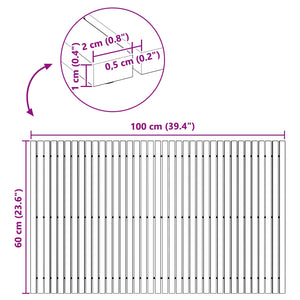 Πατάκι μπάνιου Καφέ 100 x 60 cm Στερεό Ξύλο Ακακίας - Pakobazaar