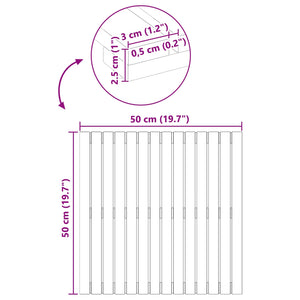 Πατάκι μπάνιου Μονόχρωμο Καφέ 50 x 50 cm Στερεό Ξύλο Ακακίας