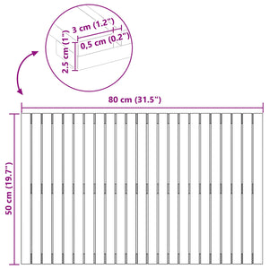 Πατάκι μπάνιου Φυσικό 80 x 50 cm Στερεό Ξύλο Ακακίας