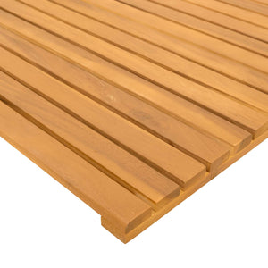 Πατάκι μπάνιου Μονόχρωμο Καφέ 100 x 55 cm ξύλο - Pakobazaar