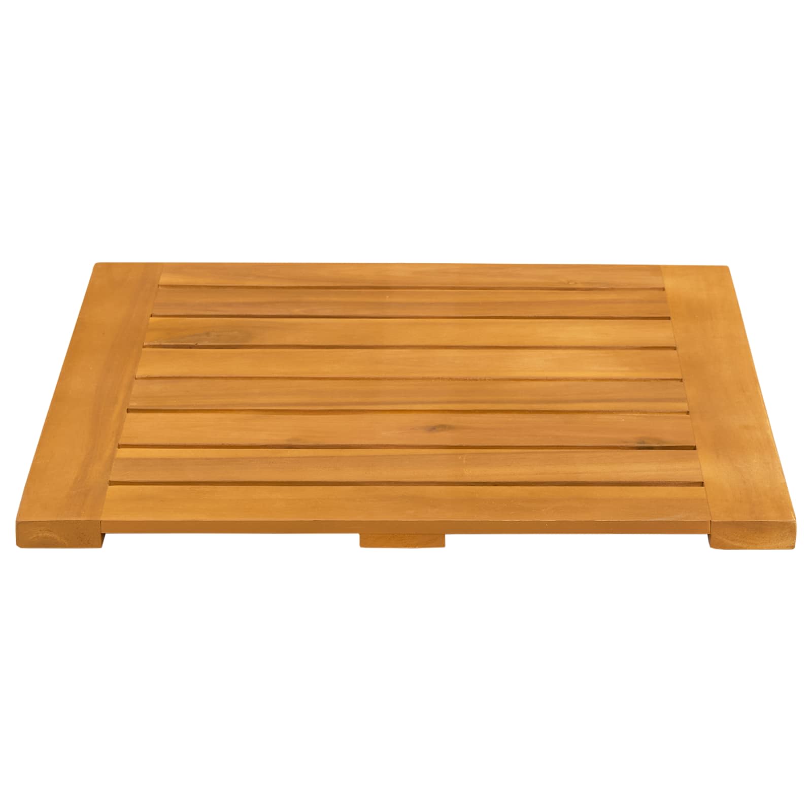 Πατάκι μπάνιου Μονόχρωμο Καφέ 50 x 50 cm Στερεό Ξύλο Ακακίας