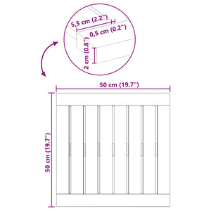 Πατάκι μπάνιου Καφέ 50 x 50 cm Στερεό Ξύλο Ακακίας