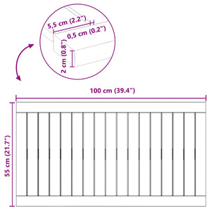 Πατάκι μπάνιου Φυσικό 100 x 55 cm Στερεό Ξύλο Ακακίας