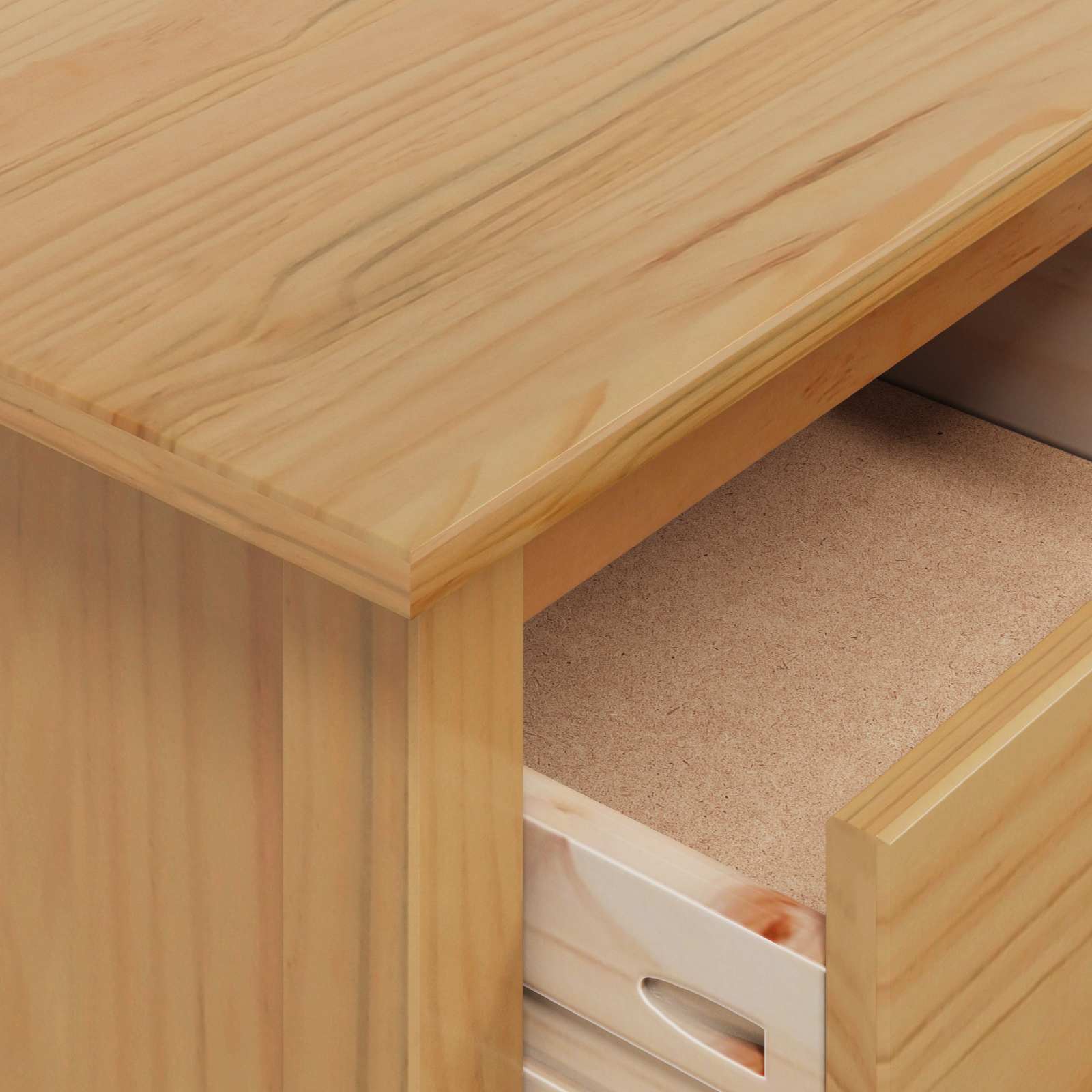 Κομοδίνο Μέλι Καφέ 46 x 35 x 65 εκ Στερεό ξύλο πεύκου - Pakobazaar