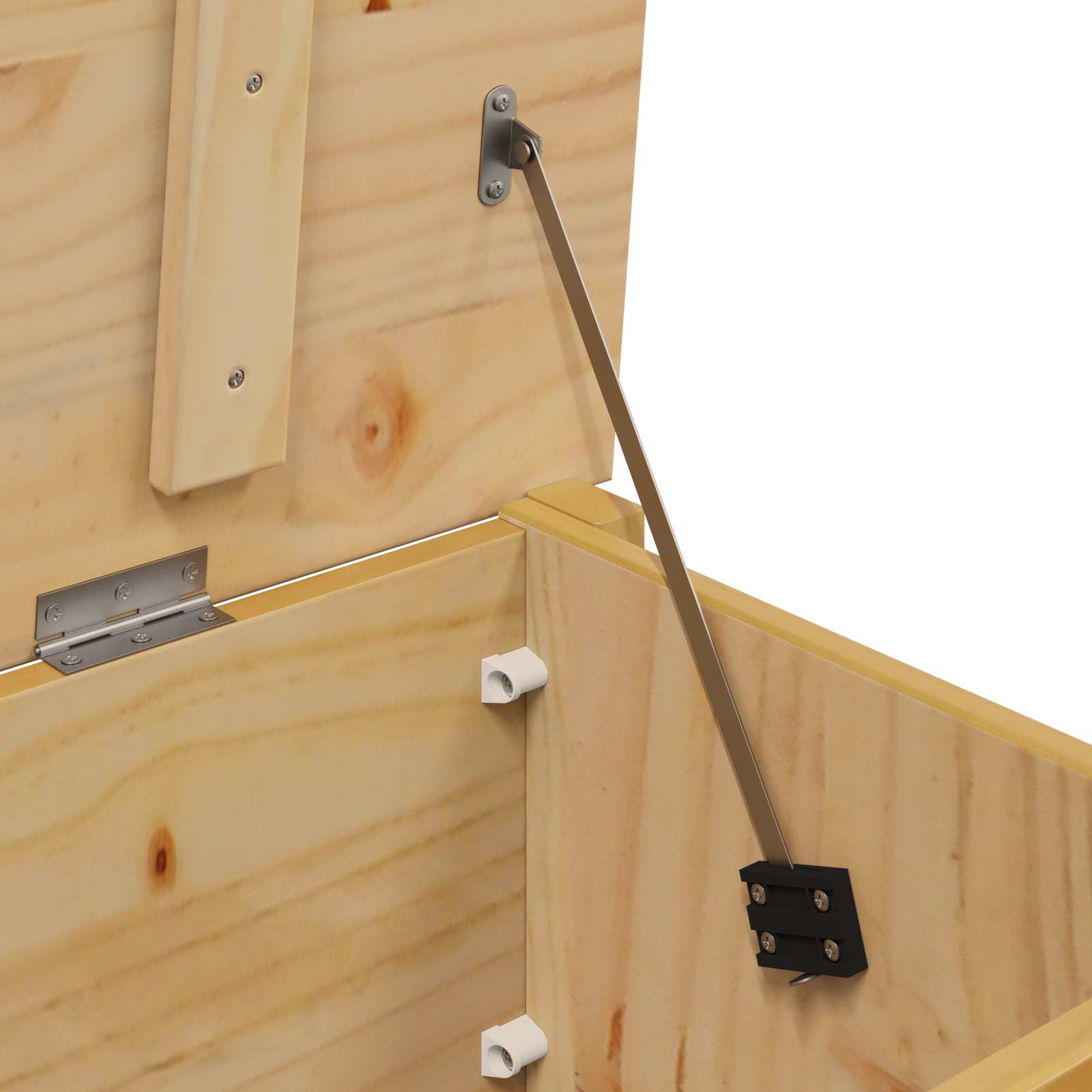 Κουτί αποθήκευσης Μέλι Καφέ 90 x 40 x 45 cm Στερεό ξύλο πεύκου - Pakobazaar