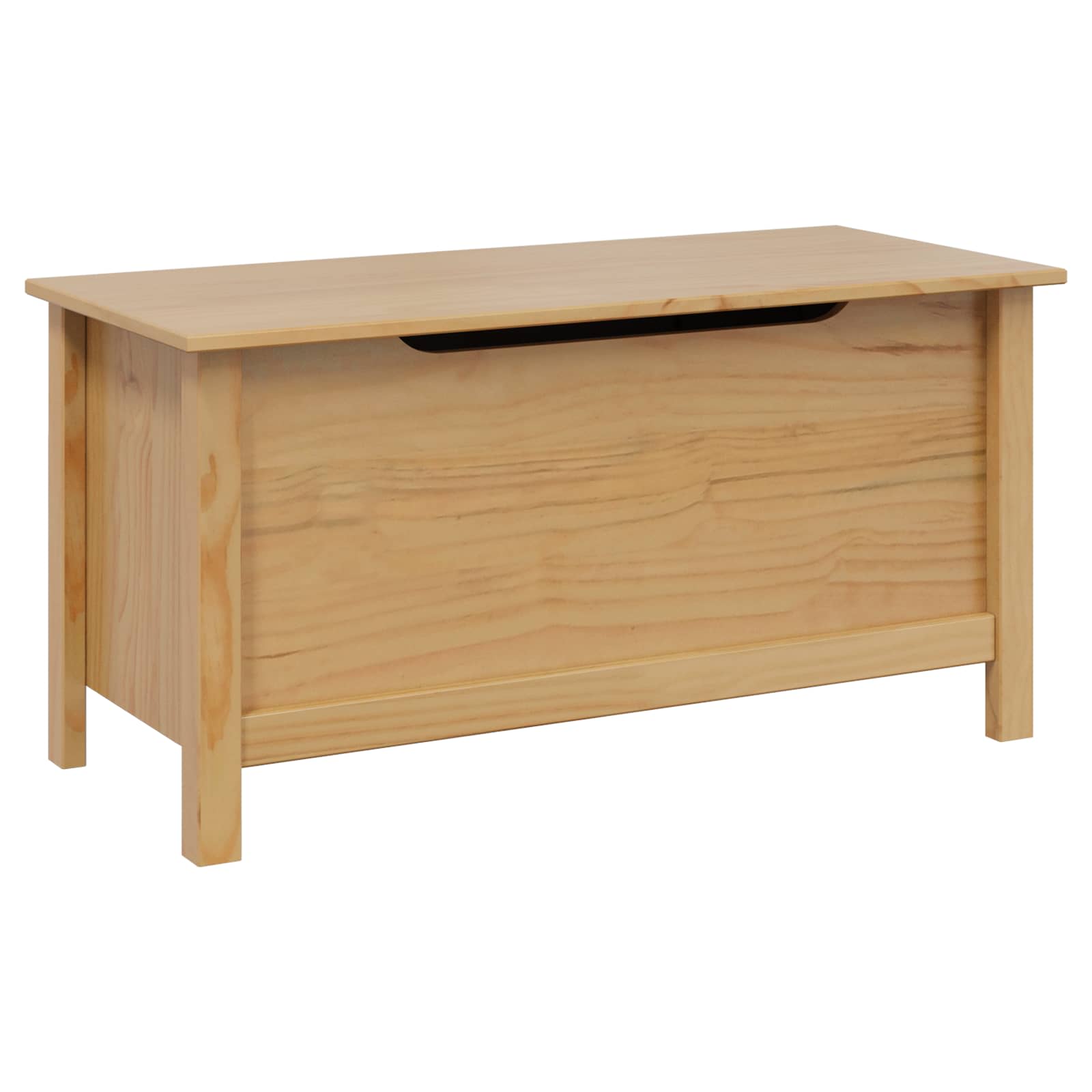 Κουτί αποθήκευσης Μέλι Καφέ 90 x 40 x 45 cm Στερεό ξύλο πεύκου - Pakobazaar