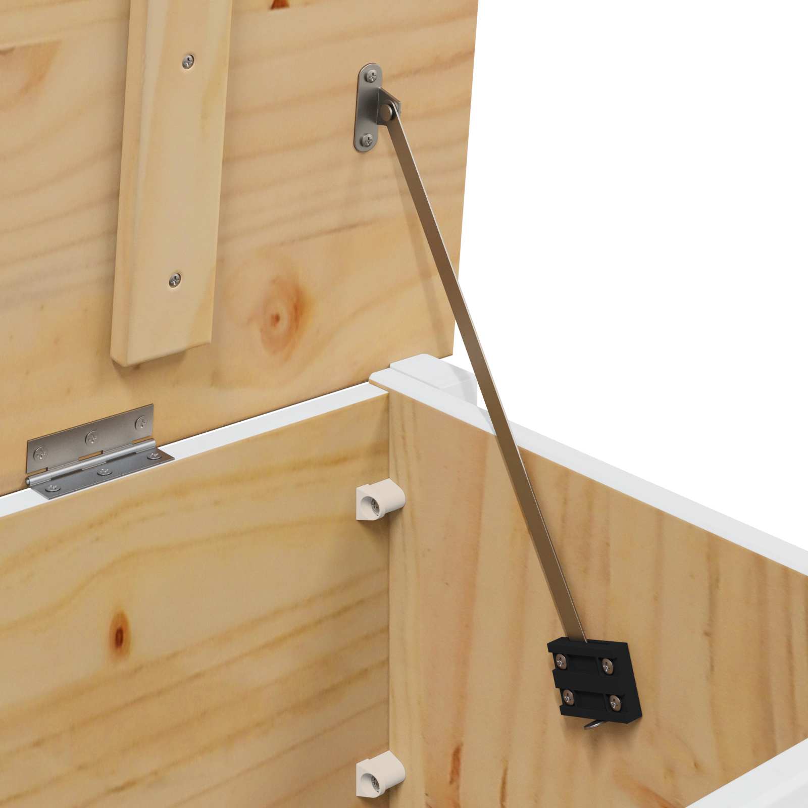 Κουτί αποθήκευσης Λευκό και καστανό μέλι 90 x 40 x 45 cm - Pakobazaar